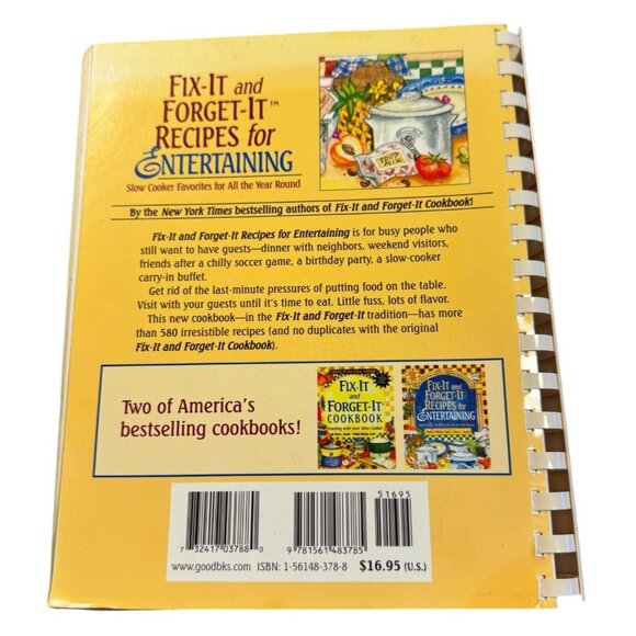 Fix-It And Forget-It Recipes For Entertaining Spiral Cookbook - Picture 2 of 7